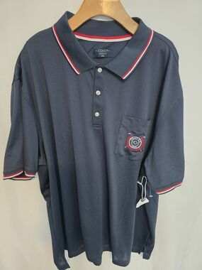 Coast Slipknot Men’s Navy Polo with Red & White Trim